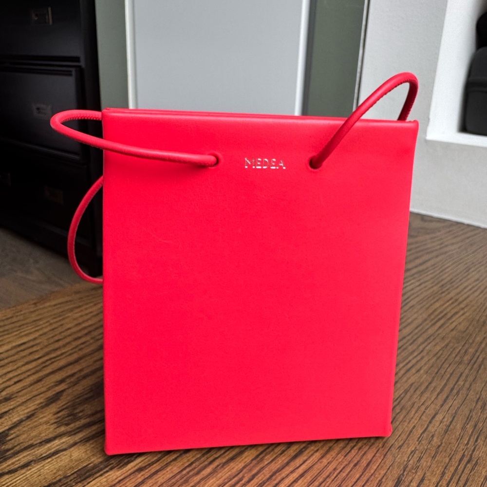 Medea Red Leather Shoulder Bag
